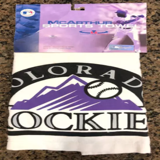 New! MLB Colorado Rockies Golf Sport Towel w/ Grommet & Hook McArthur Sports