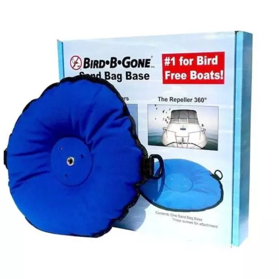 Bird-B-Gone MMBSBB-SB Bird Repelling Spider Sand Bag Base, Blue