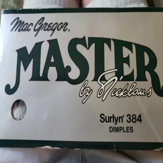 Mac Gregor Master by Nicklaus Surlyn 384 Golf Balls White - 15 Balls Vintage NEW