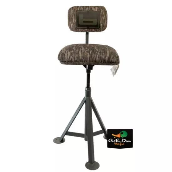 NEW BANDED GEAR TRIPOD BLIND STOOL - ADJUSTABLE PIT CHAIR PADDED CAMO SWIVEL -