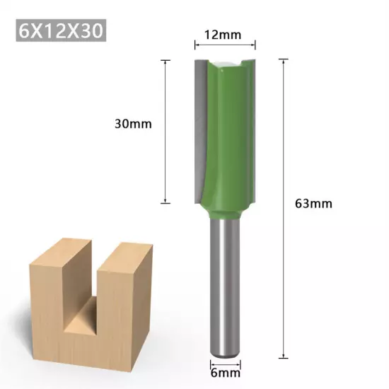 7/1PC 6MM 1/4 Shank SingleDouble Flute Straight Router Bit For Woodworking Tool‹