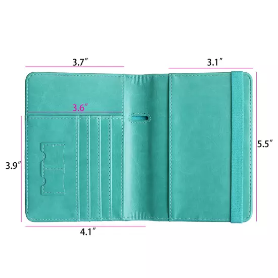 Slim Leather Travel Passport Wallet Holder RFID Blocking ID Card Case Cover US