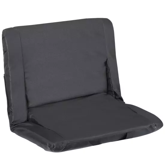 Reclining Stadium Seat for Bleachers with Padded Backrest Adjustable Armrests