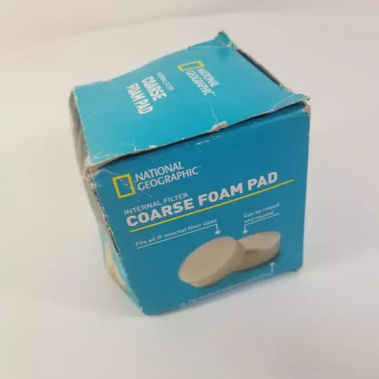 National Geographic Coarse Foam Pad New In Box Internal Filter