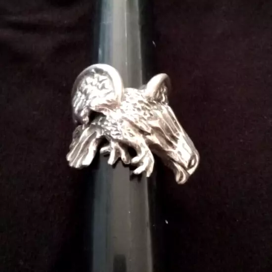 Vintage Sterling Silver Men's Eagle Ring.