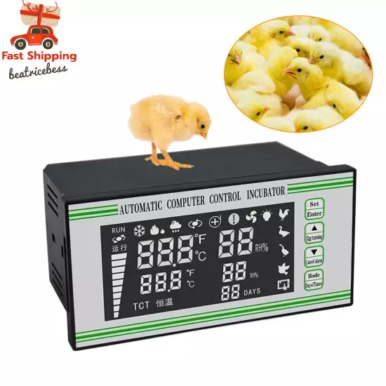 Automatic Egg Incubator Controller Thermostat Temperature Humidity Sensor XM-18S