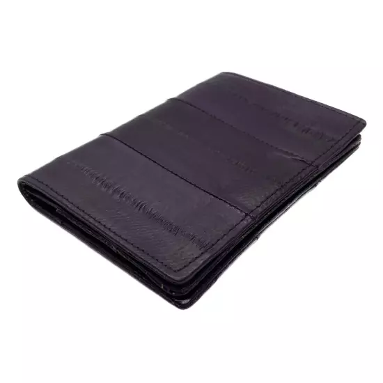 Genuine Eel Skin Leather Business Card ID Wallet Credit Card Case