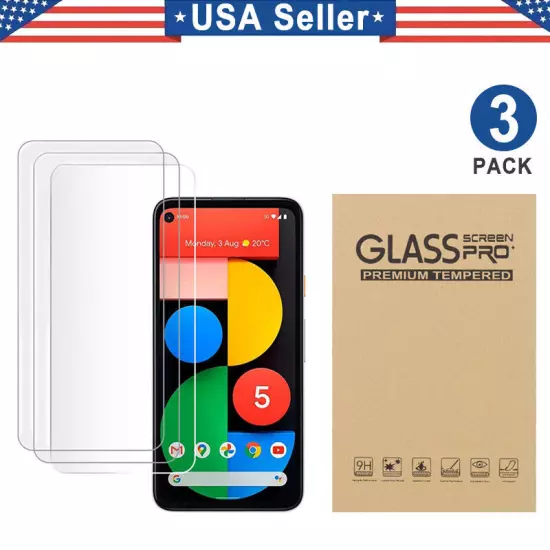 3PK Tempered Glass Screen Protector Google Pixel XL 3 4 5 6 7 7a 8a 8 9 Pro Fold