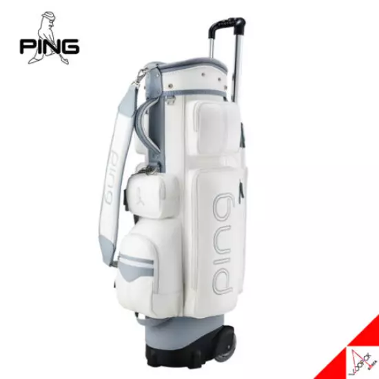 Ping 2021 SC Lady Women Golf Wheeled Caddie Cart Bag 8.5" 5Way 4kg PU/PVC -White