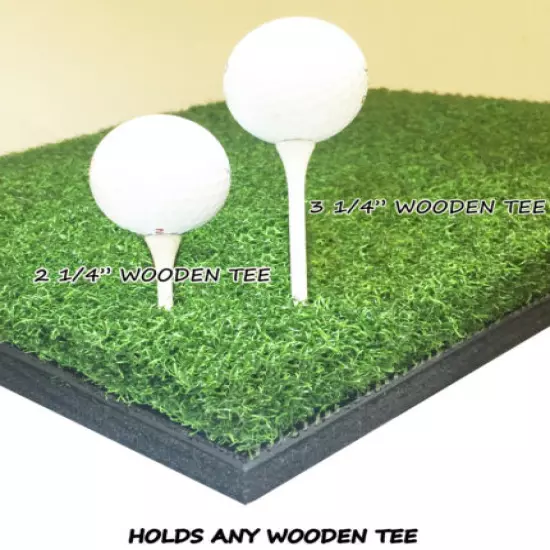 10" x 30" Golf Chipping Driving Range Practice Hitting Mat Holds A Wooden Tee 