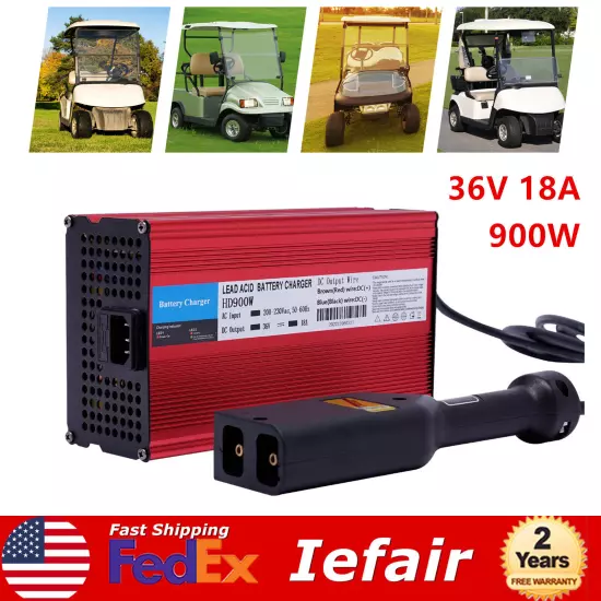 HD900W Battery Charger 36V 18A For E-Z-GO TXT Golf Cart Charger Powerwise D Plug