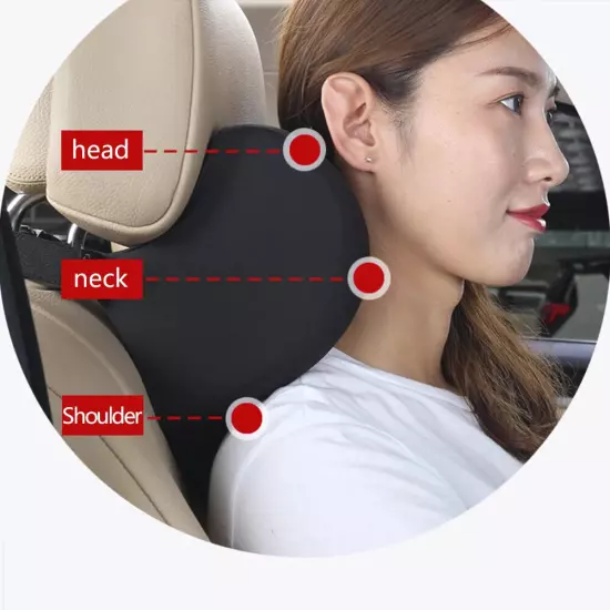 Memory Foam Car Neck Pillow Lumbar Back Support Car Headrest Cushion Seat Pillow