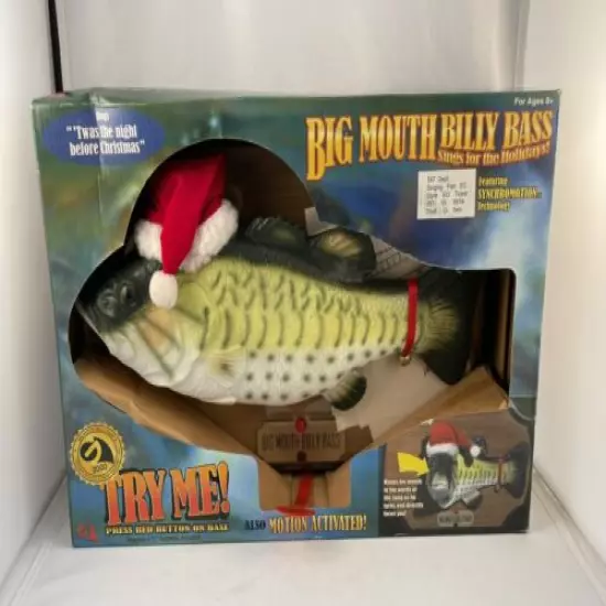 Gemmy Rare Christmas Holidays Big Mouth Billy Bass Singing Fish NEW IN BOX