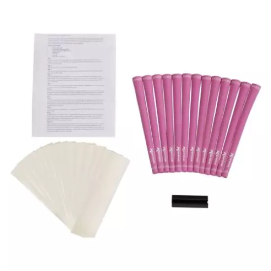 Ladies Pink Pro Velvet Karma Golf Grip Kit (13 grips, tape, clamp, instructions)