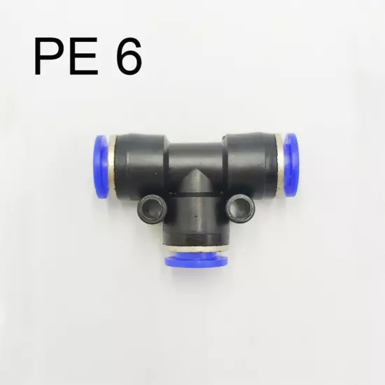 10* 1/4" OD Tube Pneumatic TEE Push To Connect Union 1/4x1/4x1/4 Air Fitting