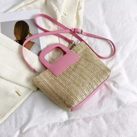 Straw Bags Women Summer Crossbody Bags Lady Travel Handbags Shoulder Bags