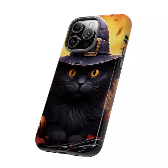 Custom Dual Layer Protective iPhone Case, Cat Witch