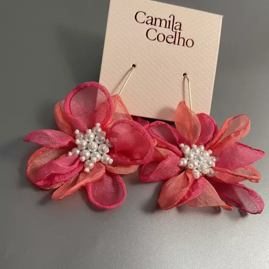 CAMILA COELHO FLOWER EARRINGS NWT