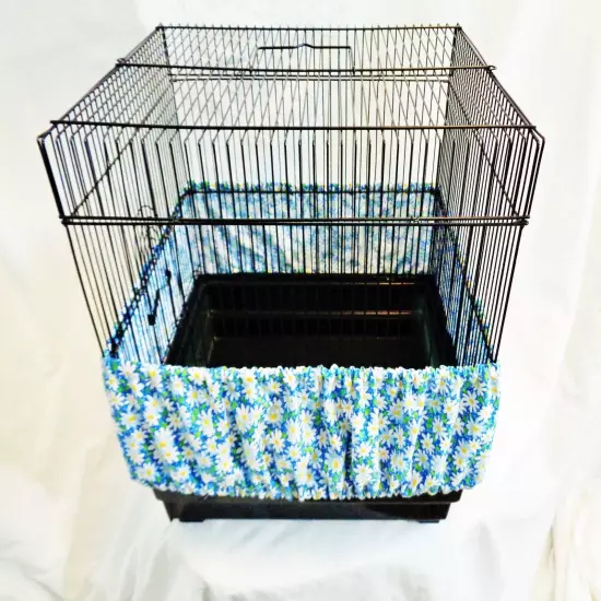 X-LARGE Bird CAGE Seed Catcher SKIRT ONLY "Bright Teal"