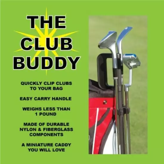 The Club Buddy Golf Club Holder Holds 3 clubs for when you are around the green