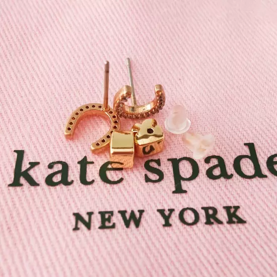 Kate Spade New York Wild Ones gold tone Pave Horseshoe Stud Earrings