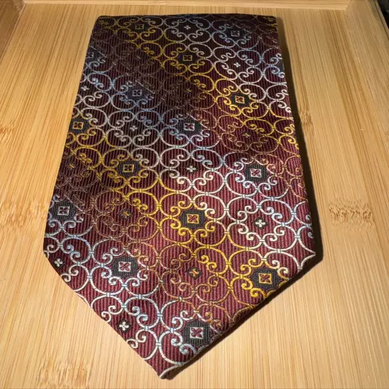 Giorgio Bissoni Multicolor Geometric Polyester Tie - 58L 4.0W