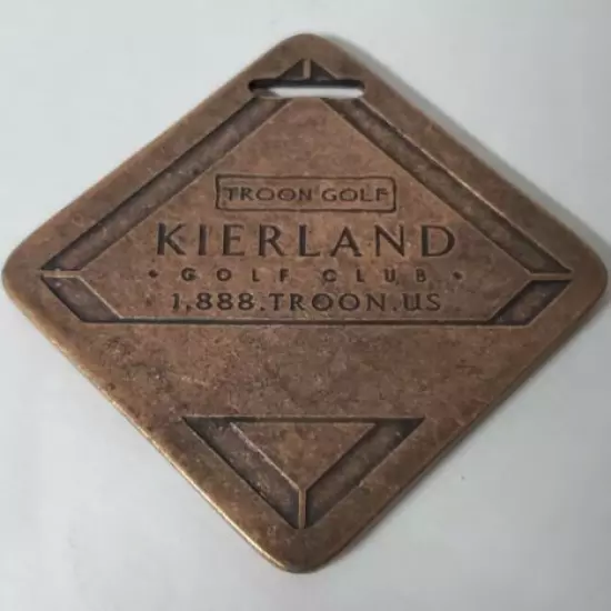 Kierland Golf Club Metal Bag Tag by TROON GOLF Ships Free w/Buy it Now! (NEW)