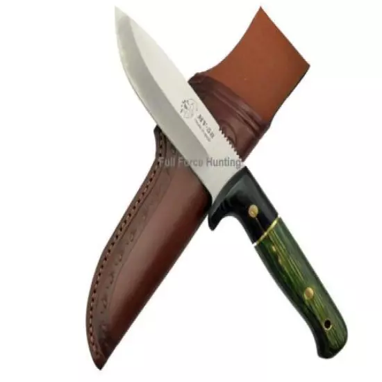 J&V Adventure Knives Puma Utility Knife Green Cocobolo Steel Fixed Blade Hunting