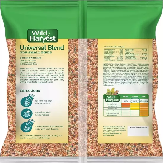 3Lb Small Bird Food-High Vitamin Seed Bird Food For Canaries, Parakeet , Finches