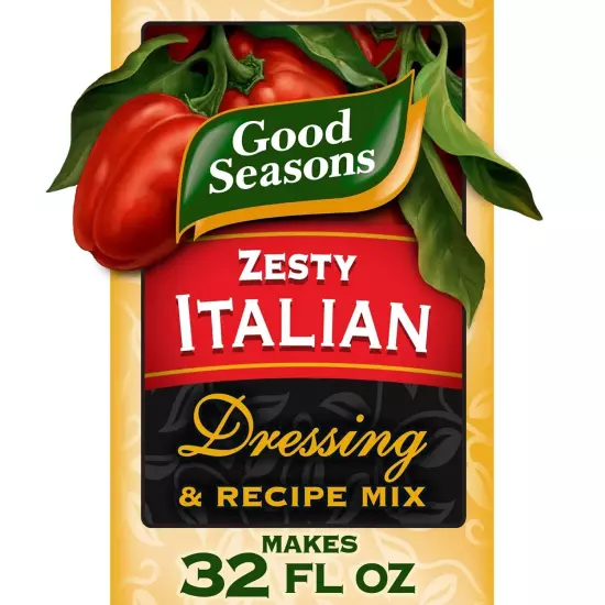 Good Seasons Zesty Italian Dressing & Recipe Seasoning 0.6 Ounce (Pack of 4) 