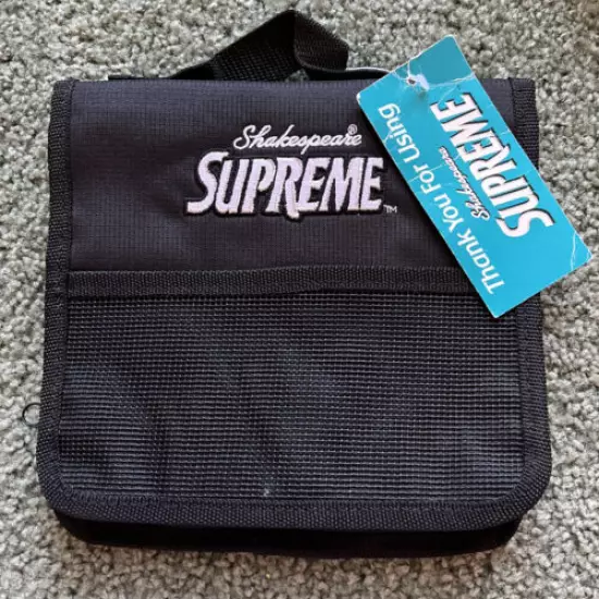 Supreme Zip Around FISHING TACKLE Organizer Utility CANVAS Tote Bag Black (A)