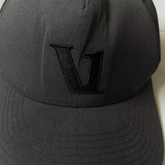 Vuori Hat Cap One Size Black Gray Mens Adjustable Embroidered