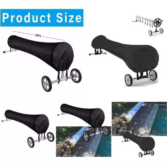 Year Round Pool Protection Adjustable Straps Heavy Duty Pool Cover Reel