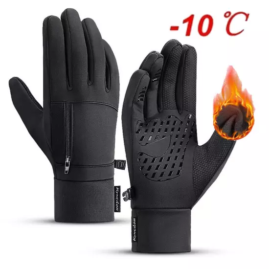 -10℉ Waterproof Windproof Touch Screen Warm Winter Gloves for Cold Weather Men