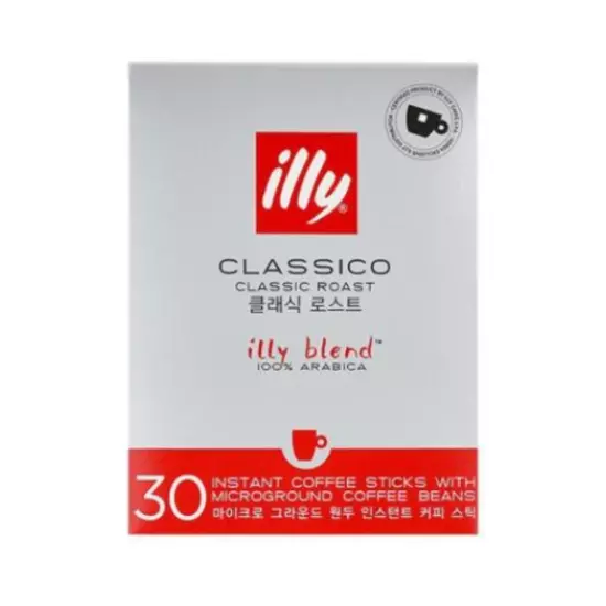 illy Instant Coffee 30 Stick Classico Classic Roast Intenso Bold Decaffeinated