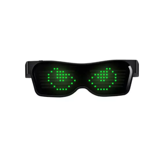 LED Luminous Party Glasses Bluetooth APP Control Programmable Text USB Charging