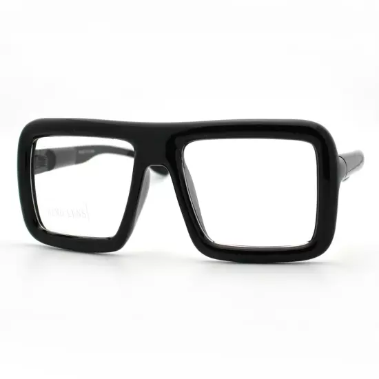 Thick Square Glasses Clear Lens Eyeglasses Frame Super Oversized Fashion