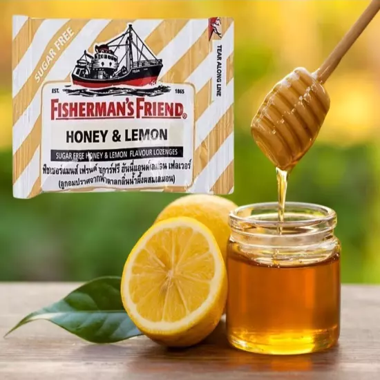 Fisherman's Friend Candy Lozenges Honey Lemon Flavor Sugar Free 25g x 6 pcs