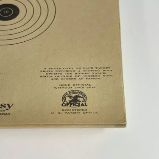 Lot of 193 Vtg NRA Official 15 Foot Rifle Target NO. A46 Daisy BB Gun Division