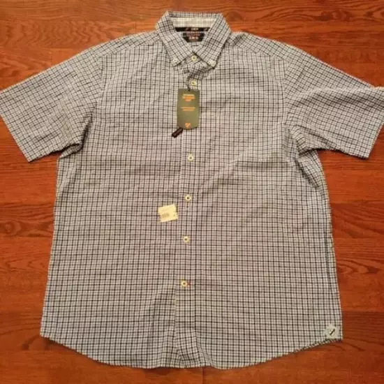 NWT Daniel Cremieux Coolest Club 38 Performance Blue Plaid Shirt Men's Medium