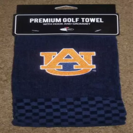 NCAA Embroidered Tri-fold Golf Towel - Auburn University Tigers