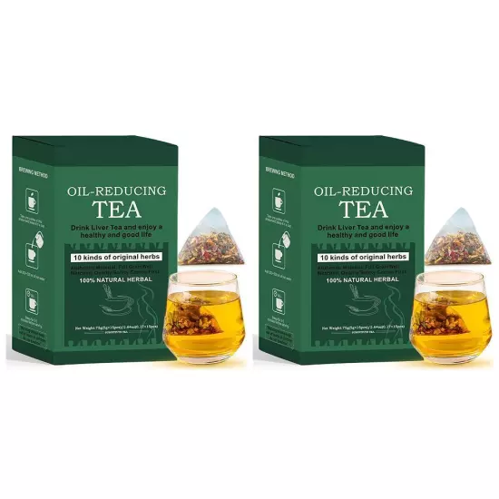 Oil-Reducing-Tea - 10 Herbal with Excellent Formula, Oil Cleansing Tea forLiver