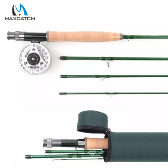 Maxcatch Fly Fishing Combo Kit 3-9WT Fast Action Carbon Fly Rod,Fly Fishing Reel