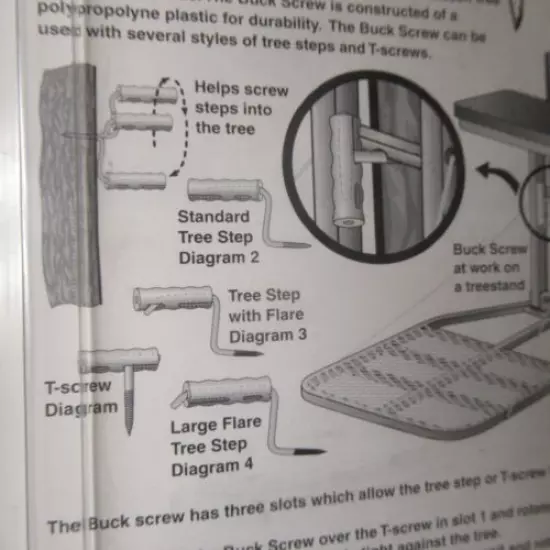 Buck Screw Treestand screw-in step assistance handle