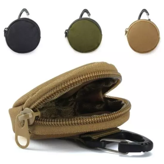 Tactical EDC Pouch Mini Coin Purse Key Earphone USB Storage Pouch Waist Belt Bag