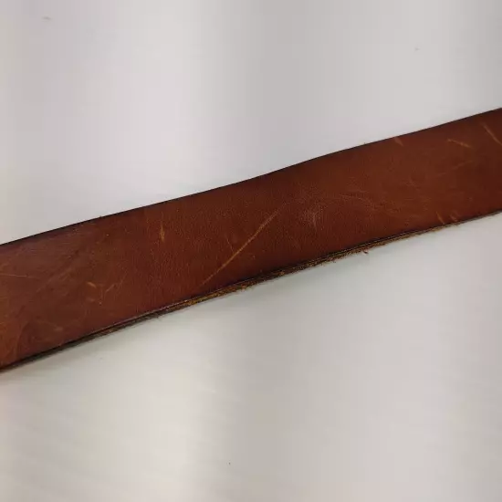 Distressed Brown Genuine Leather Belt Made in the USA 30"