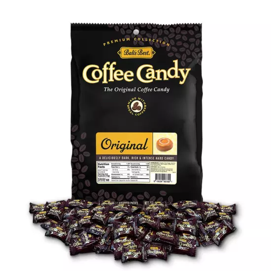 Bali Coffee Candy Original Flavor 2.2lb Bag 280 Pieces Energy Boost