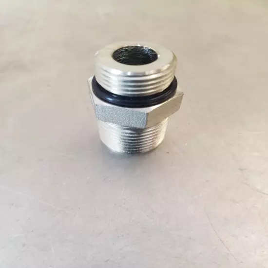 6401-10-08 5/8" MALE ORB X 1/2" MALE NPT HYDRAULIC FITTING