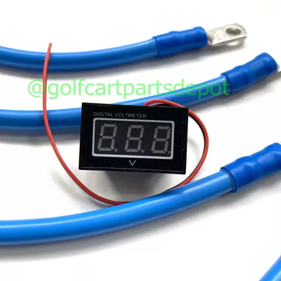 4 Awg Club Car Precedent Golf Cart Battery Cable Set 4 Awg 8 VOLT 2004-UP BLUE