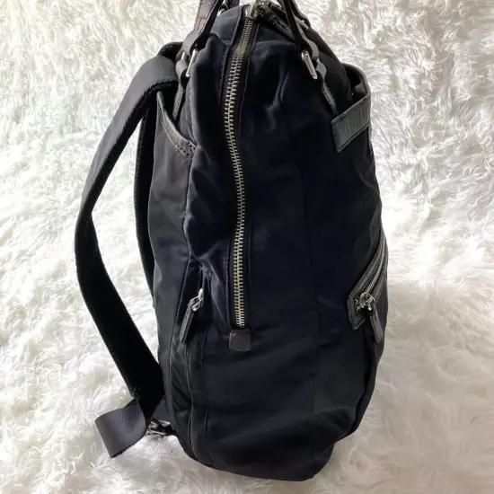 Tumi Backpack Nylon Logo Plate A4 Black